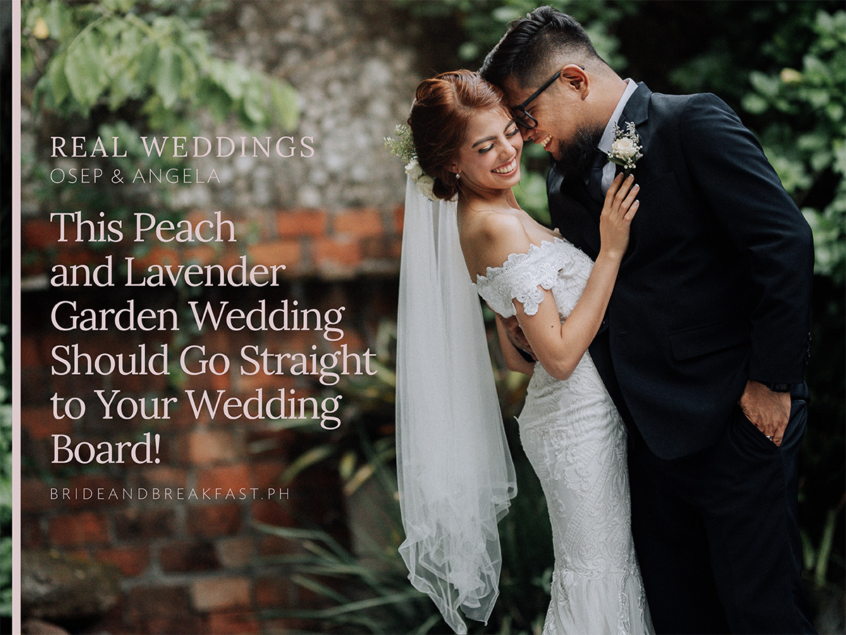 This Peach and Lavender Garden Wedding Should Go Straight to Your Wedding Board!