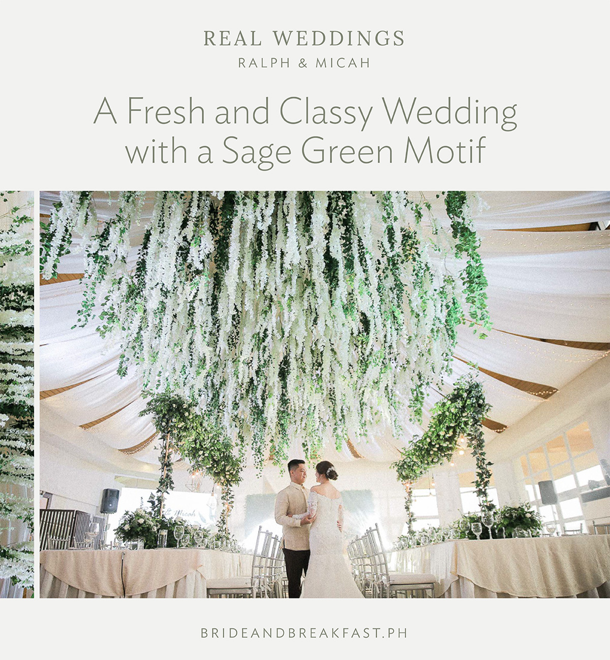 A Fresh and Classy Wedding with a Sage Green Motif