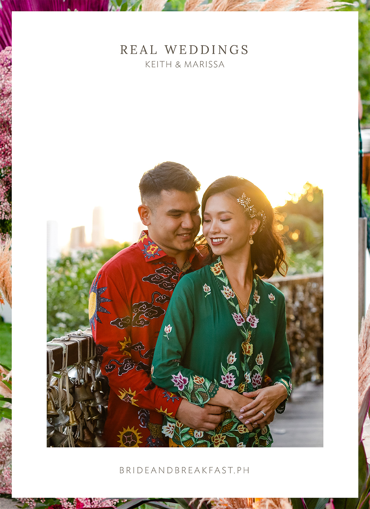 You'll Love the Stylish Dresses and Colorful Florals in this Singapore Wedding!