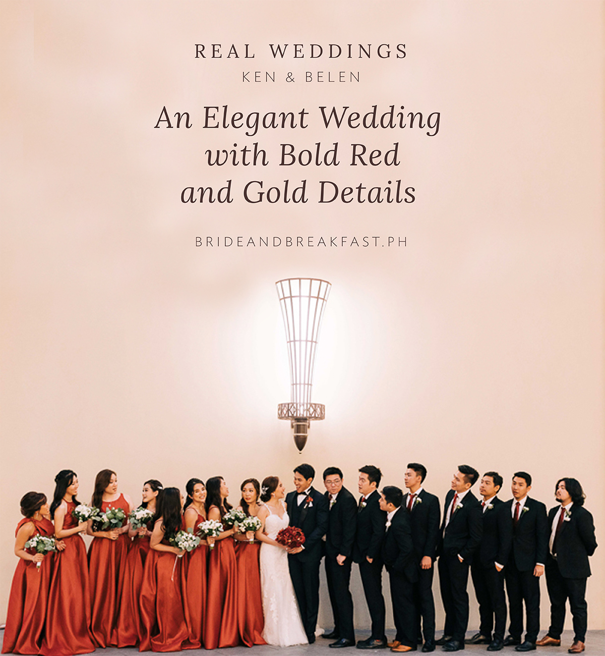 An Elegant Wedding with Bold Red and Gold Details