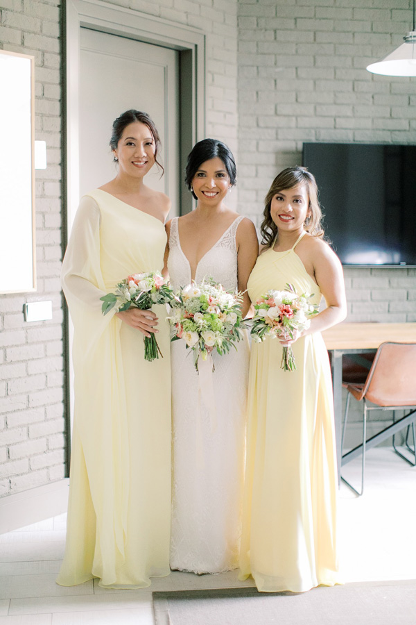 soft yellow wedding dress