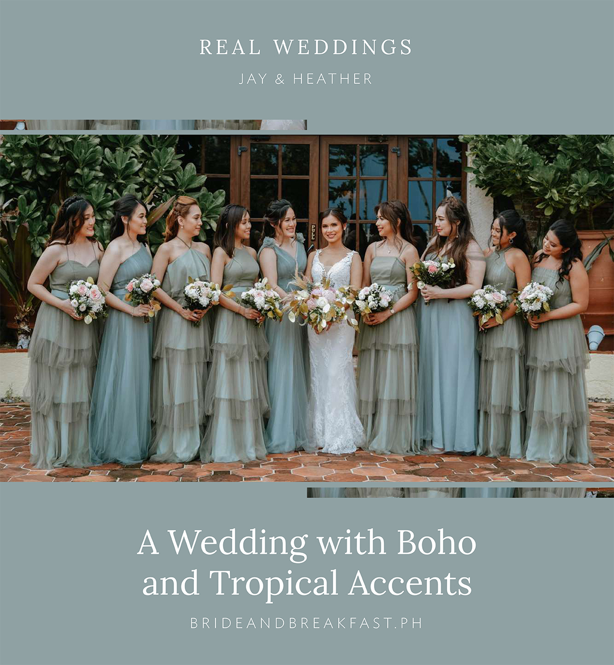 Real Weddings: Jay and Heather. A Wedding with Boho and Tropical Accents