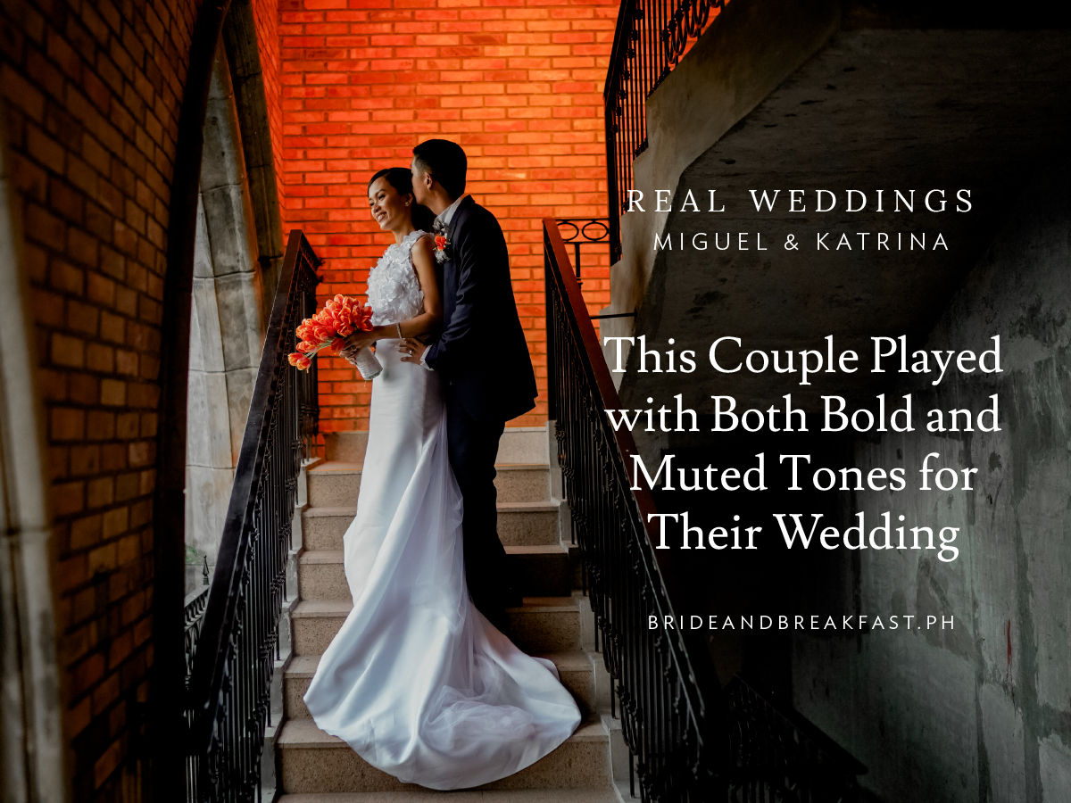 This Couple Played with Both Bold and Muted Tones for Their Wedding