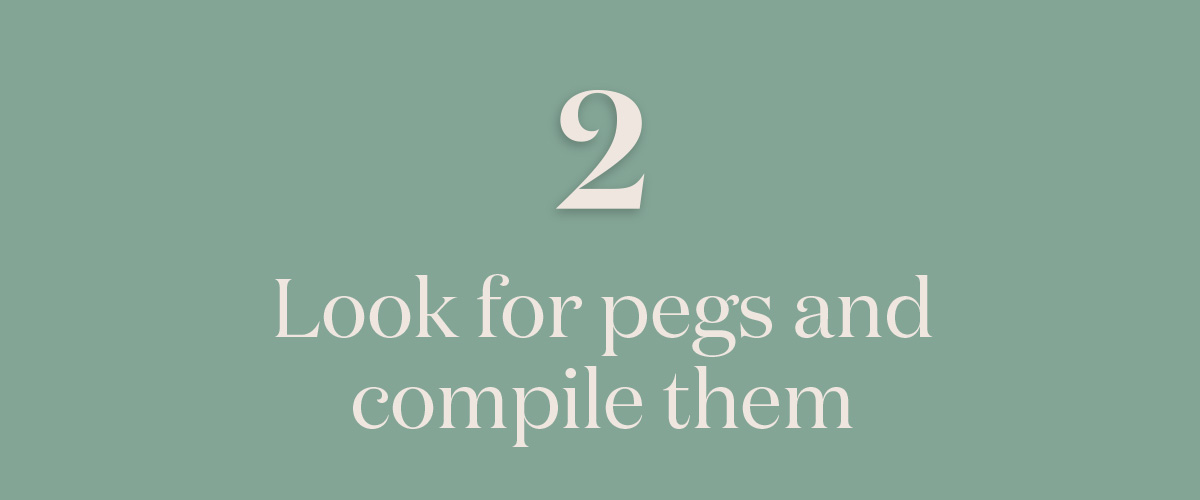 Step 2: Look for pegs and compile them!