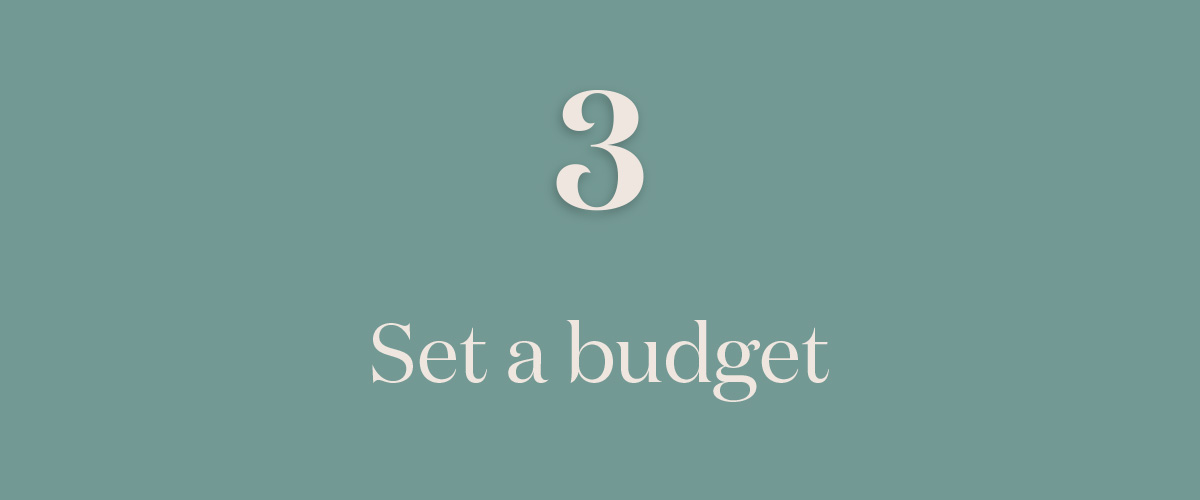 Step 3: Set a budget