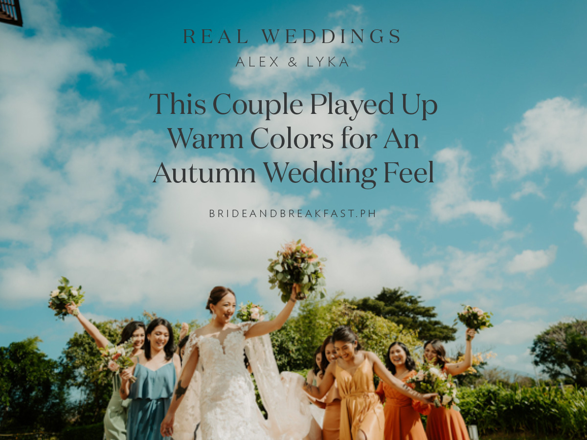 This Couple Played Up Warm Colors for An Autumn Wedding Feel