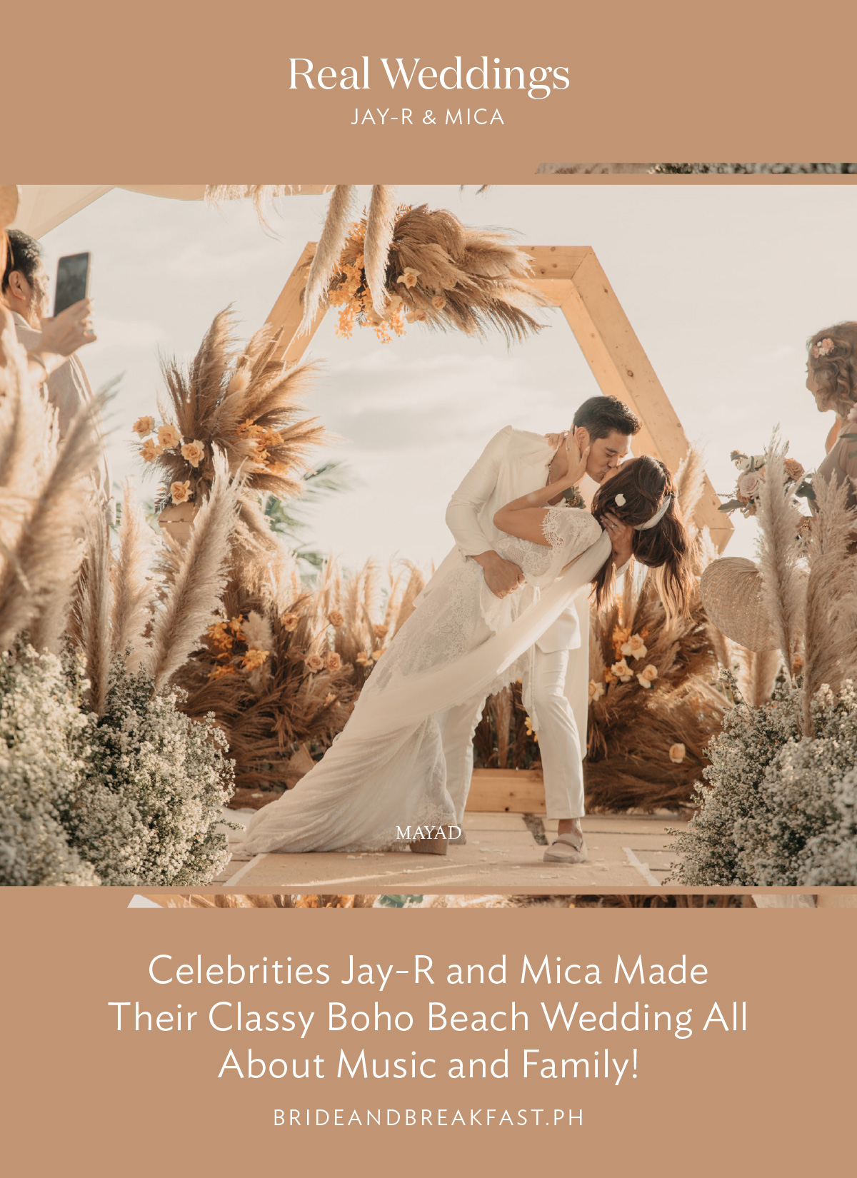 Celebrities Jay-R and Mica Made Their Classy Boho Beach Wedding All About Music and Family!