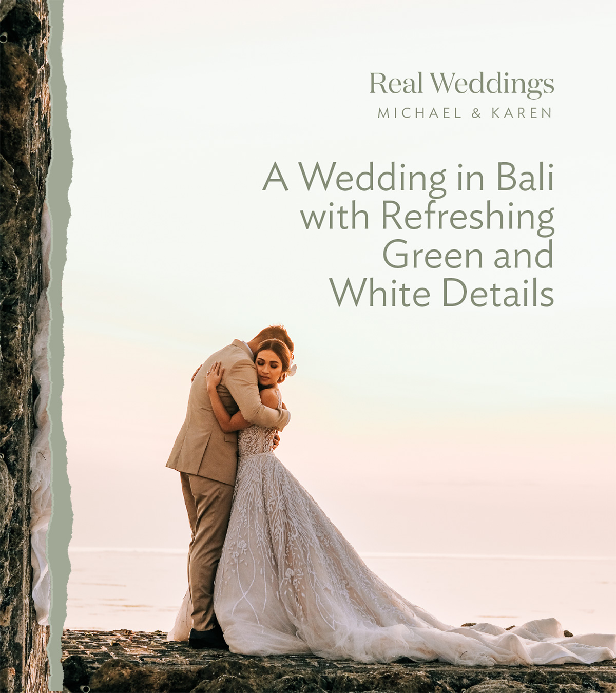 A Wedding in Bali with Refreshing Green and White Details