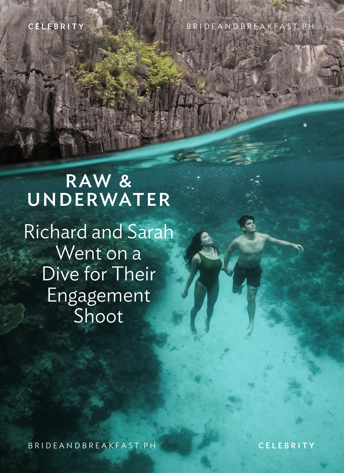 Raw and Underwater: Richard and Sarah Went on a Dive for Their Engagement Shoot