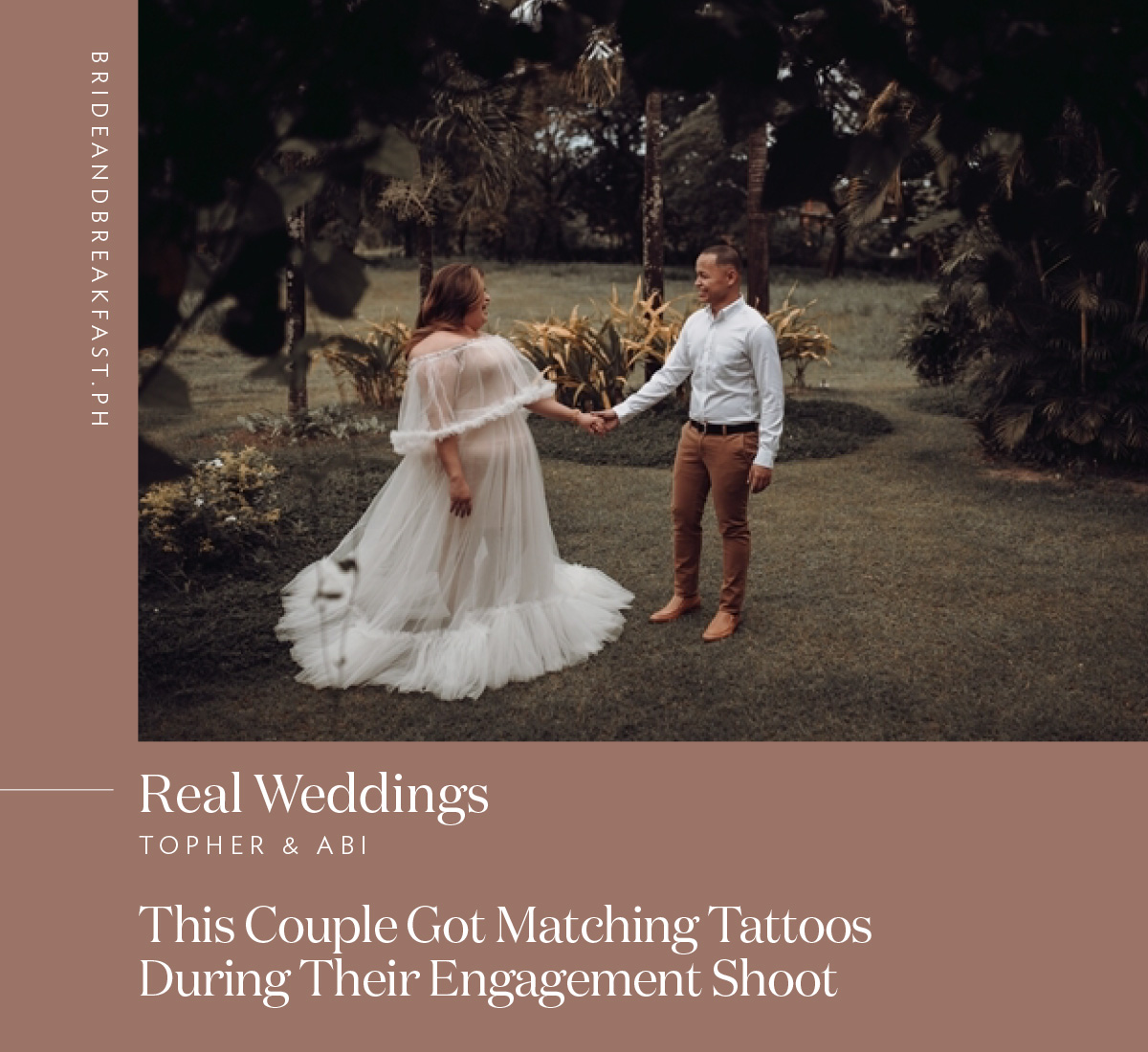 This Couple Got Matching Tattoos During Their Engagement Shoot