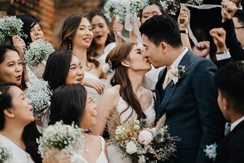 Bridesmaids in White Jumpsuits | Philippines Wedding Blog