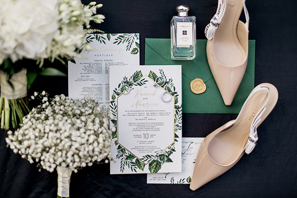 Emerald Green, White, Gold Wedding ...
