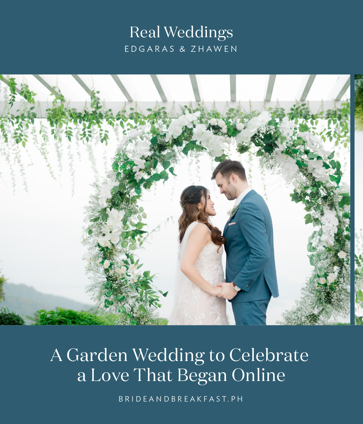 A Garden Wedding to Celebrate a Love That Began Online