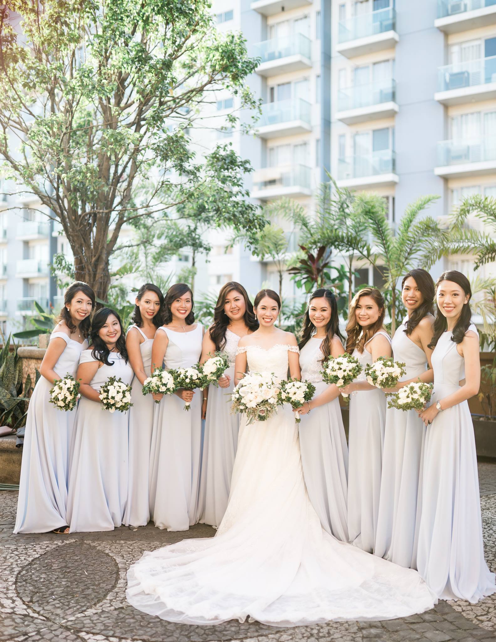 Bride squads love our simple yet elegant entourage gowns! The best part is, they're totally resusable for other events.