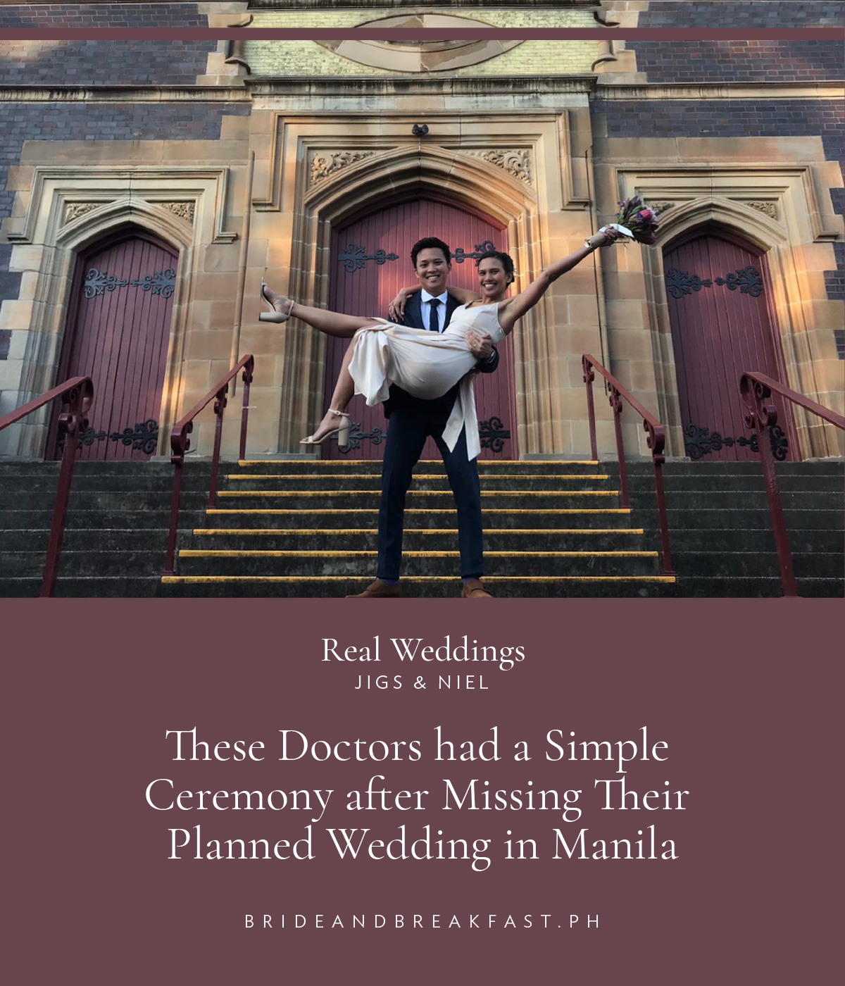 These Doctors Had a Simple Ceremony after Missing Their Planned Wedding in Manila