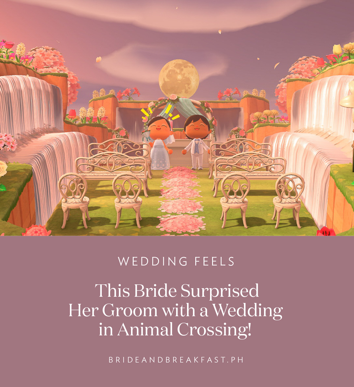 This Bride Surprised His Groom with a Wedding in Animal Crossing! 