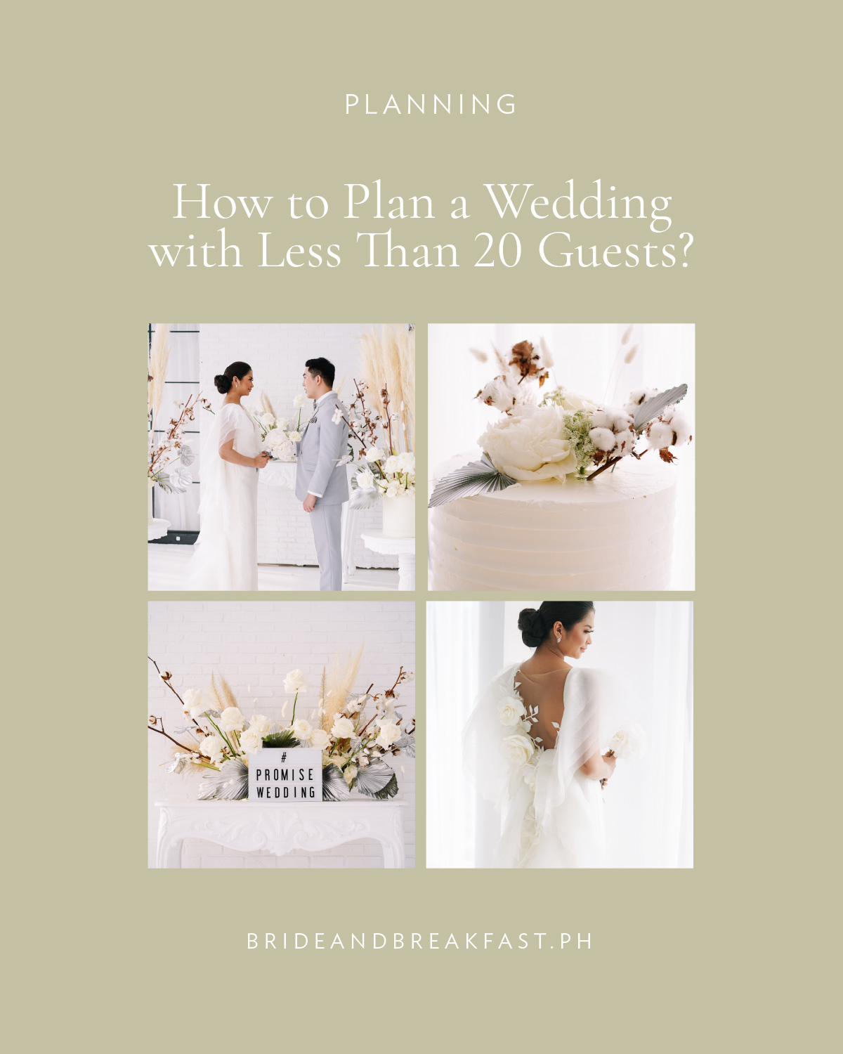 How to plan a wedding with less than 20 guests?
