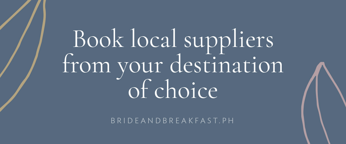 [LAYOUT: Book local suppliers from your destination of choice]