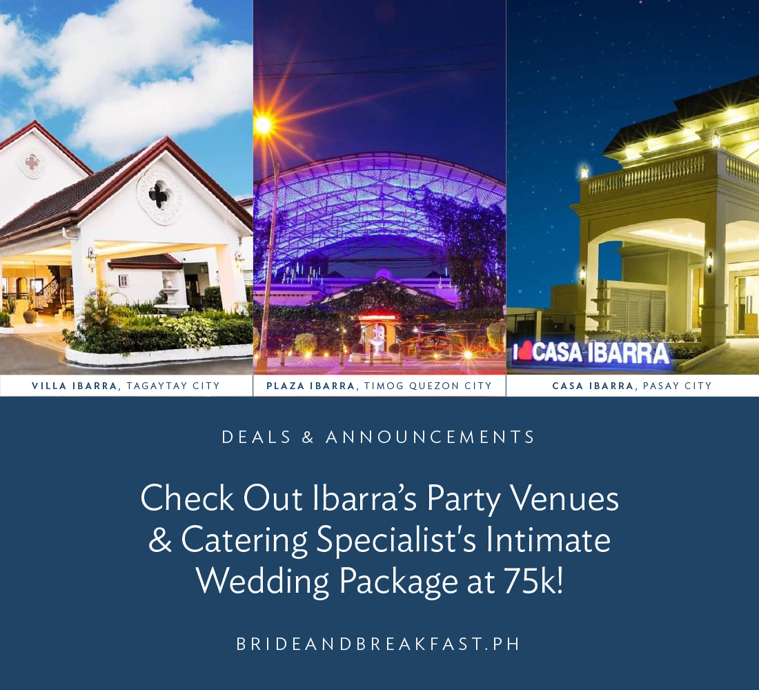 Check Out Ibarra’s Party Venues & Catering Specialist's Intimate Wedding Package at 75k!