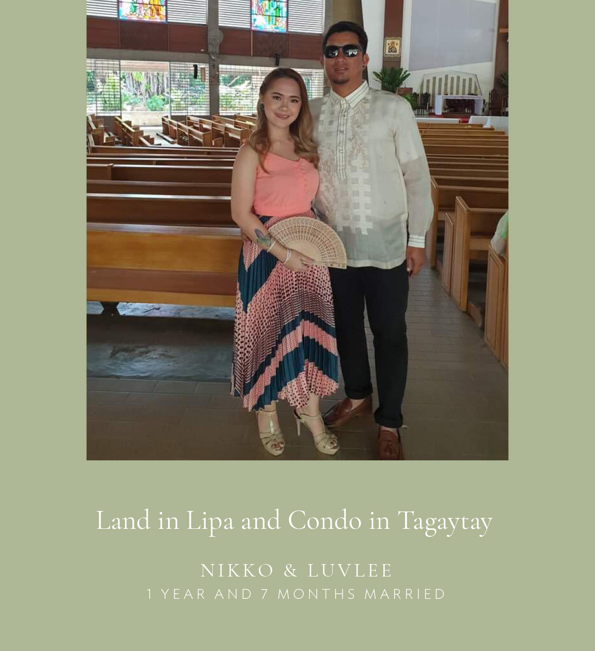 (Layout with photo) Land in Lipa and Condo in Tagaytay - Nikko and Luvlee, 1 year and 7 months married