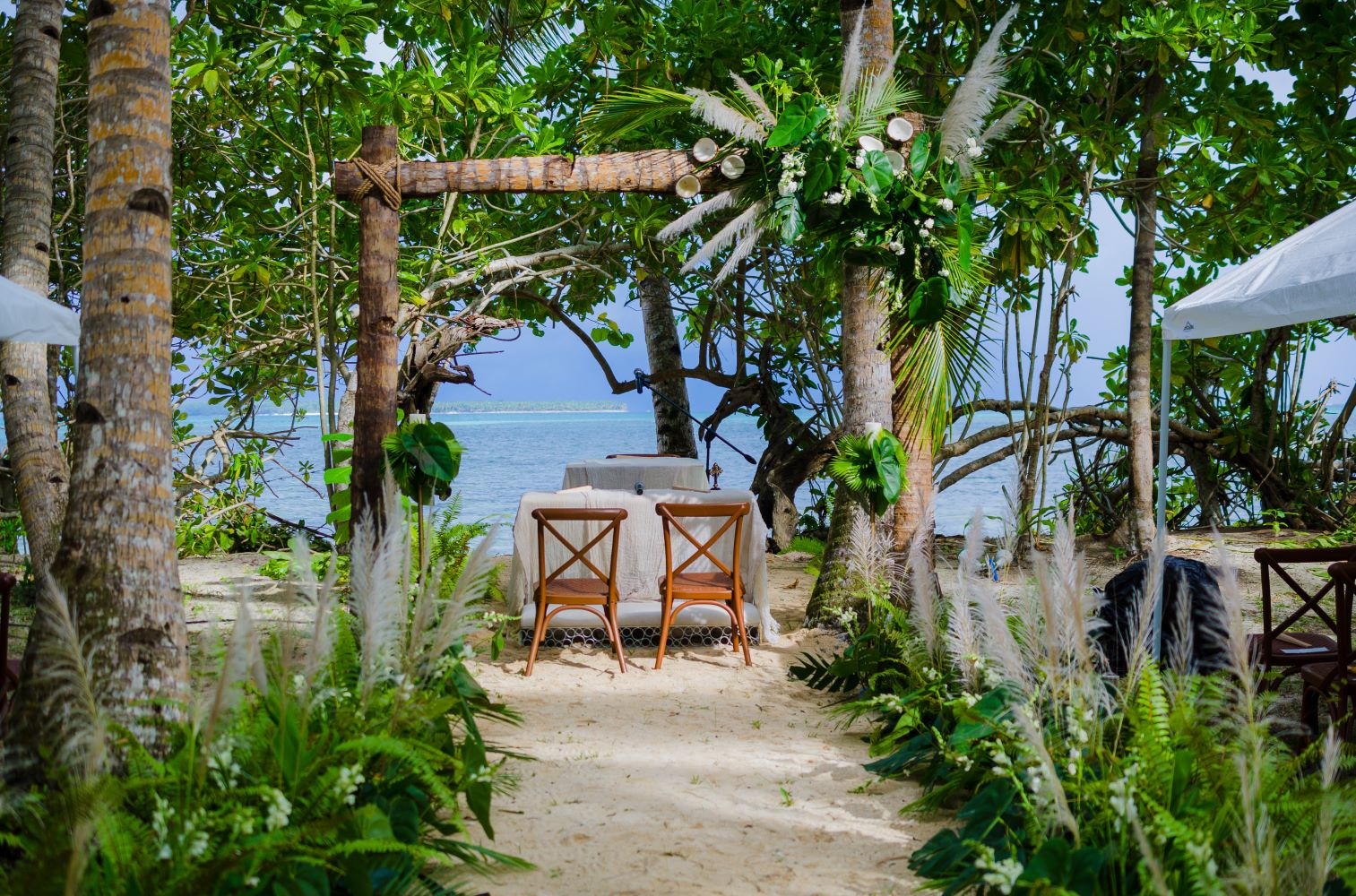 Say your vows by the sea in the quintessential beach garden setting in Siargao Island