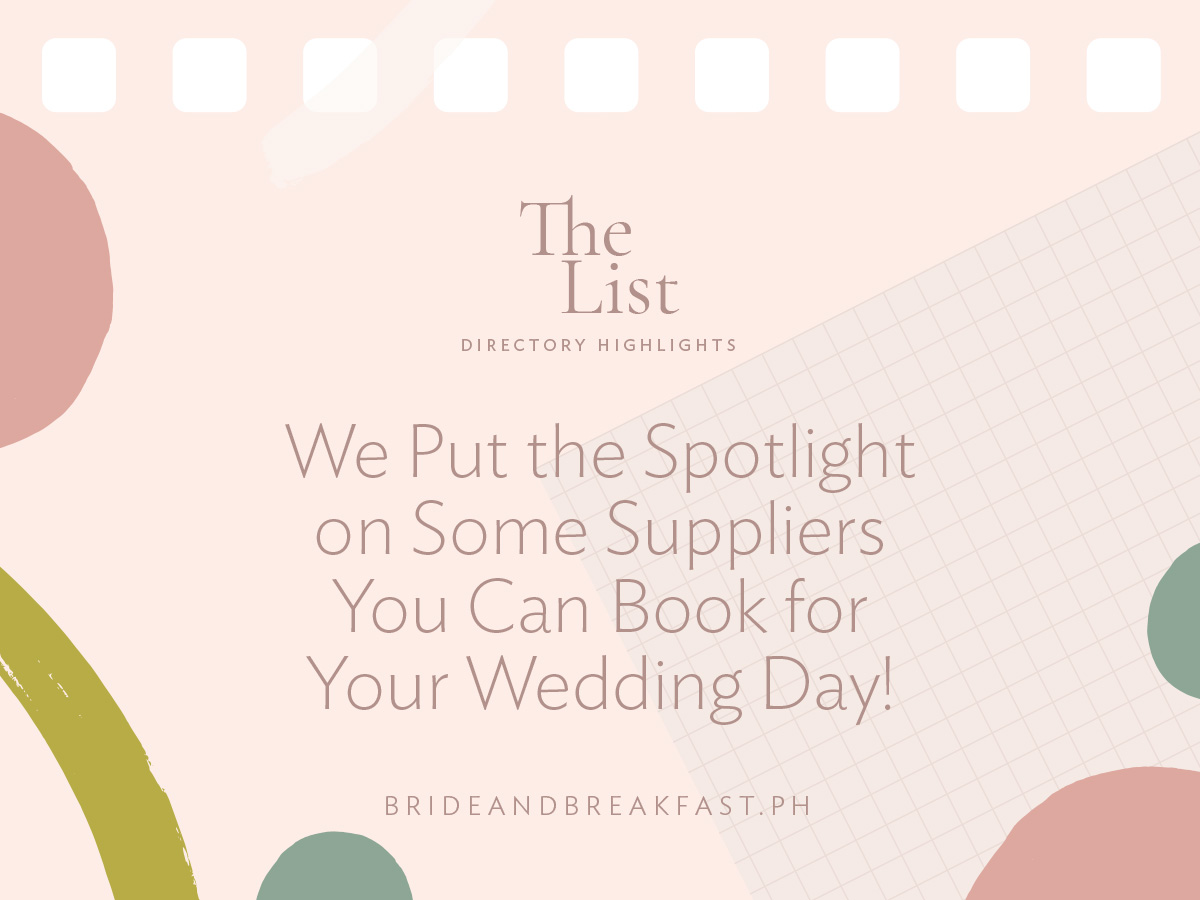 We Put the Spotlight on Some Suppliers You Can Book for Your Wedding Day!