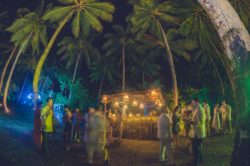 Outdoor Bar and Dance with Beach Perimeter Mood Lighting