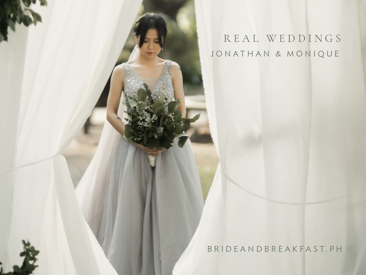 This Modern Bride Chose a Glistening Gray Gown and Other Off-beat Details for Her Minimalist Wedding!