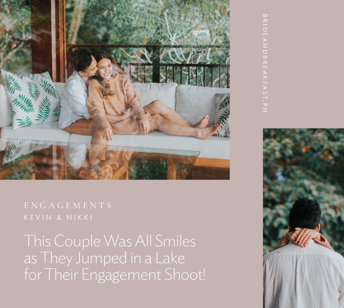 This Couple Was All Smiles as They Jumped in a Lake for Their Engagement Shoot!
