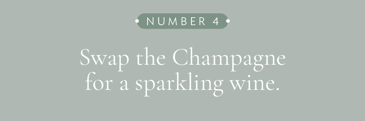 [LAYOUT 4 - Swap the Champagne for a sparkling wine.]