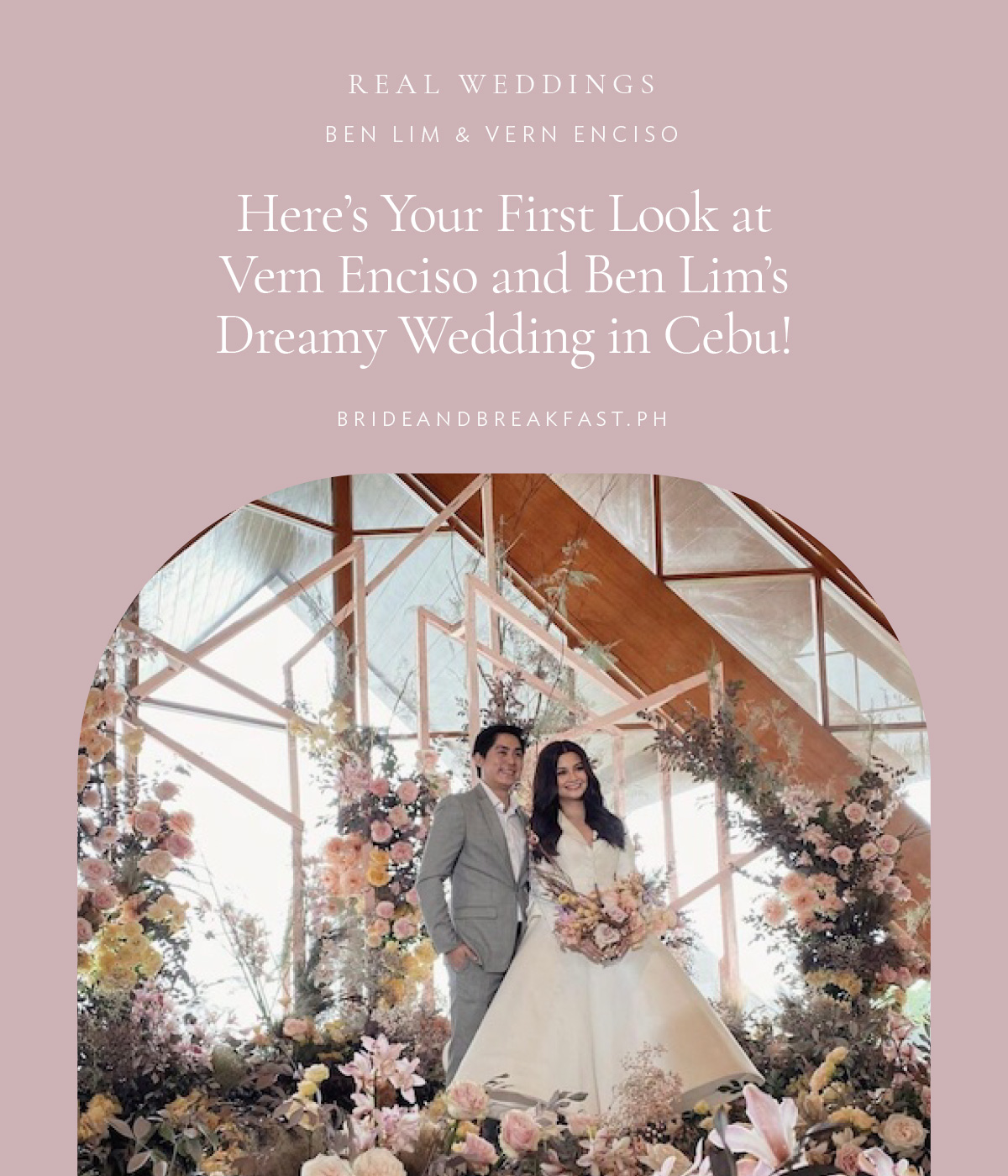 Here's Your First Look at Vern Enciso and Ben Lim's Dreamy Wedding in Cebu!