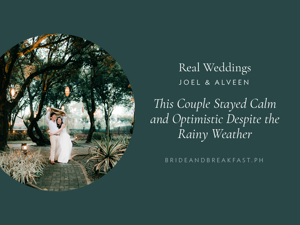 This Couple Stayed Calm and Optimistic Despite the Rainy Weather