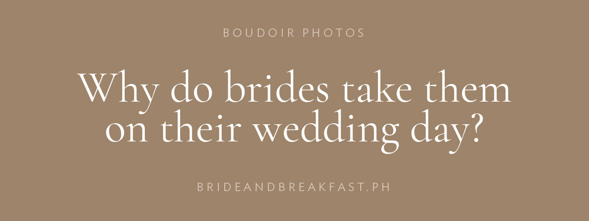 Why do brides take them on their wedding day?