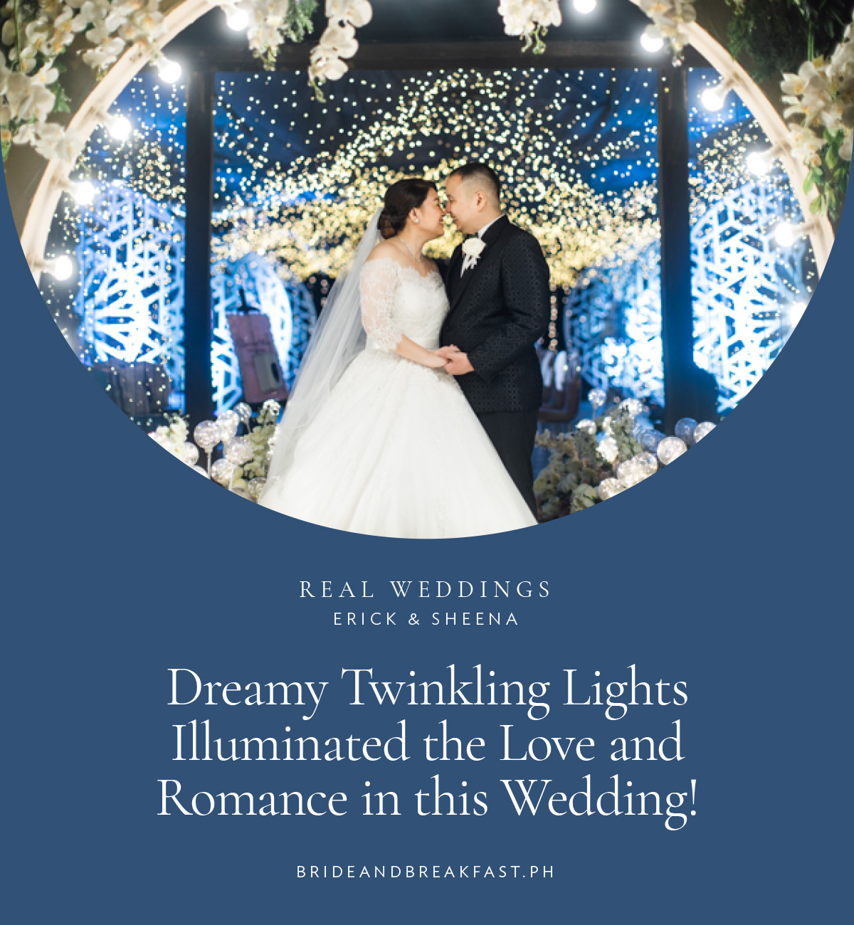 Dreamy Twinkling Lights Illuminated the Love and Romance in this Wedding!