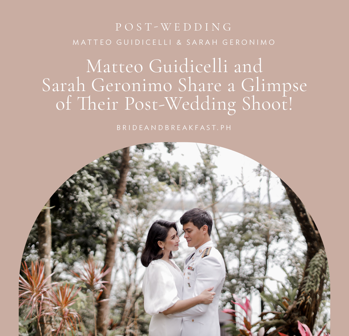 Matteo Guidicelli and Sarah Geronimo Share a Glimpse of Their Post-Wedding Shoot!