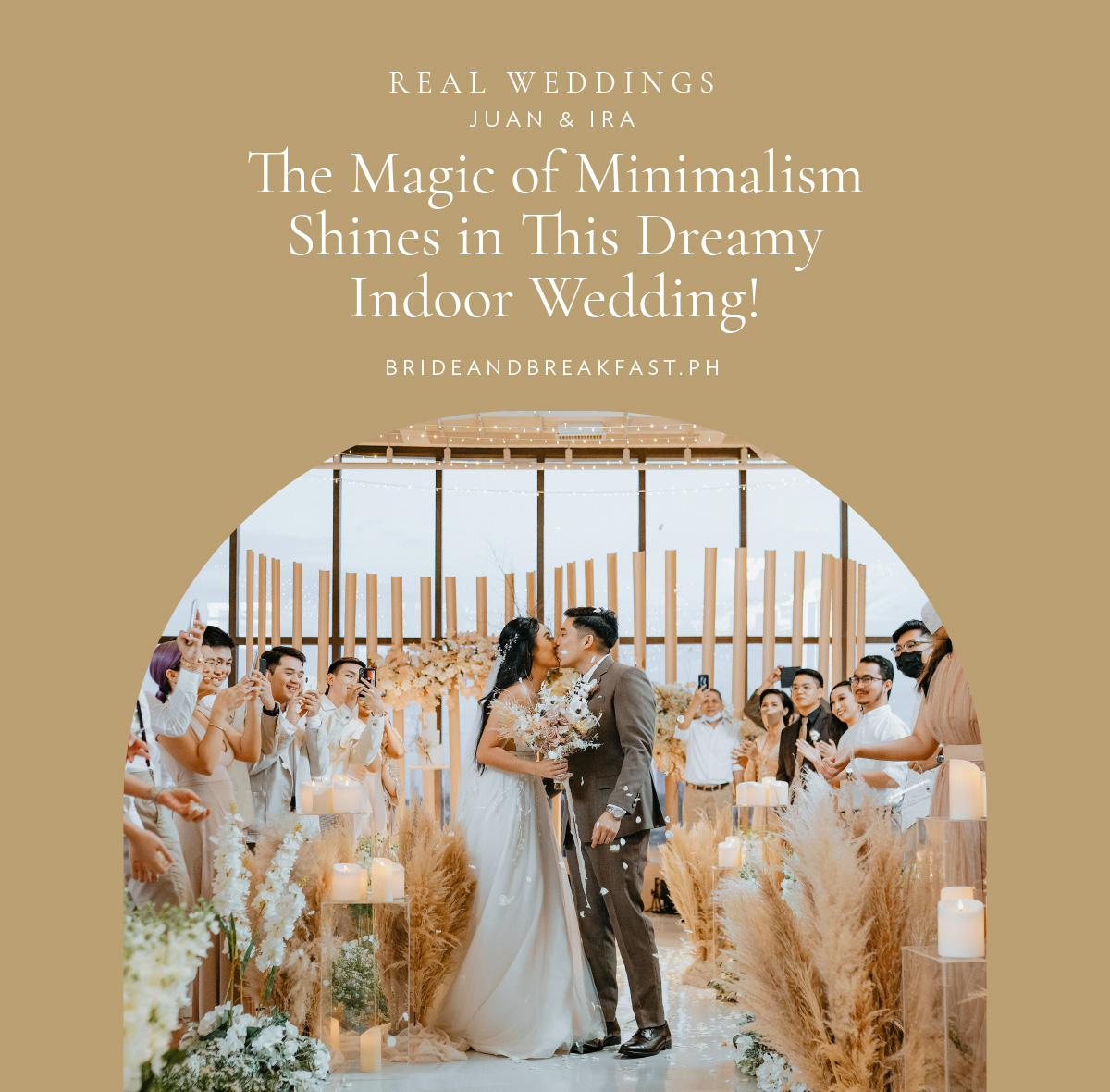 The Magic of Minimalism Shines in This Dreamy Indoor Wedding!