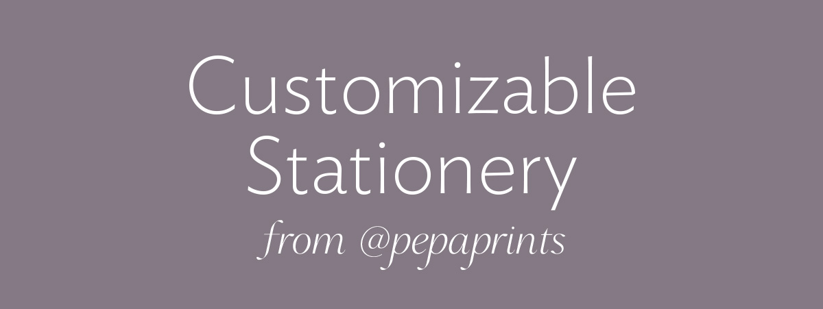 Customizable Stationery from @pepaprints