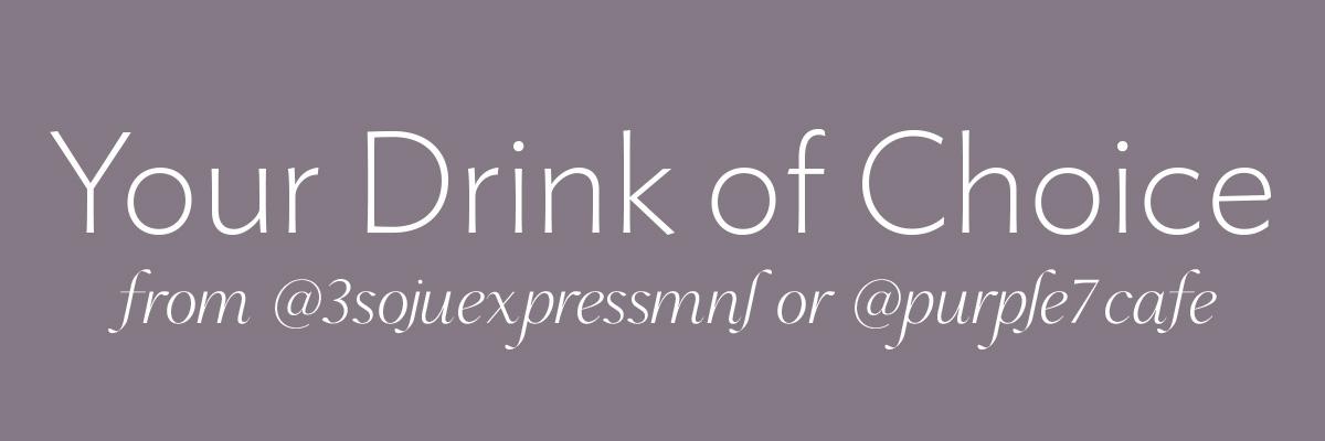 Your Drink of Choice from @sojuexpressmnl or @purple7cafeph