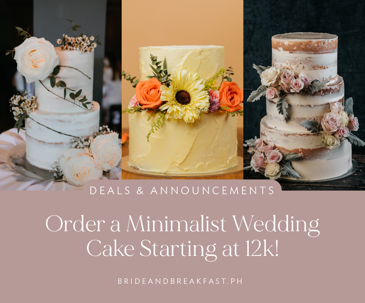 Order a Minimalist Wedding Cake Starting at 12k!