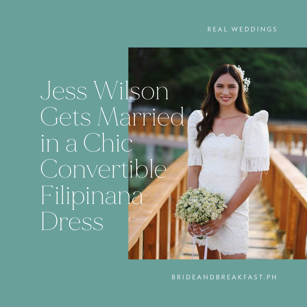 Jess Wilson Gets Married in a Chic Convertible Filipinana Dress