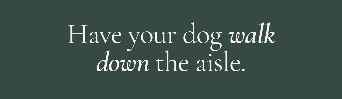 Have your dog walk down the aisle.