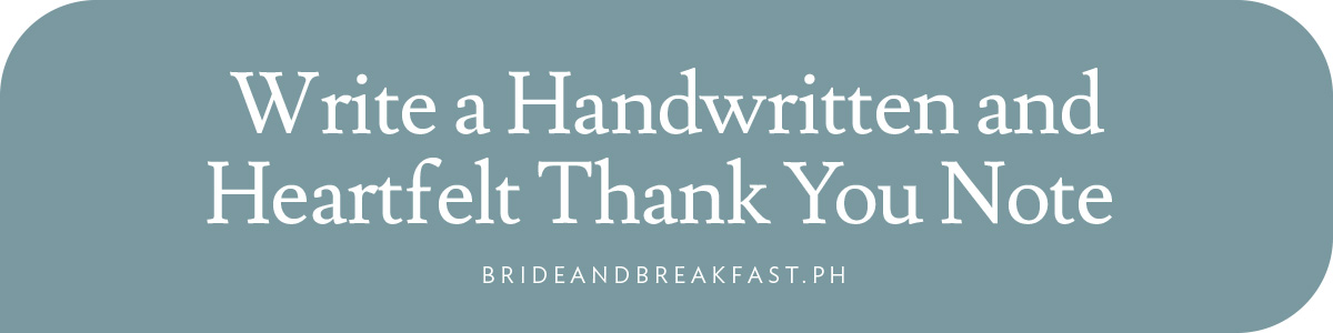 Write a Handwritten and Heartfelt Thank You Note