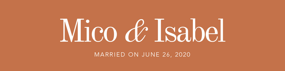 Mico and Isabel Married on June 26, 2020