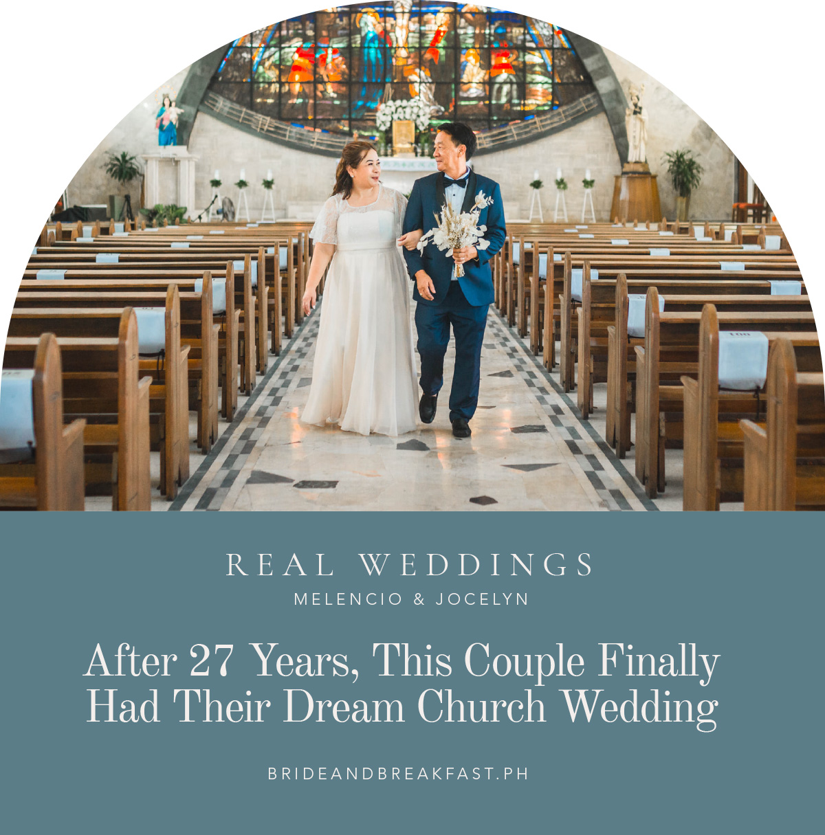 After 27 Years, This Couple Finally Had Their Dream Church Wedding
