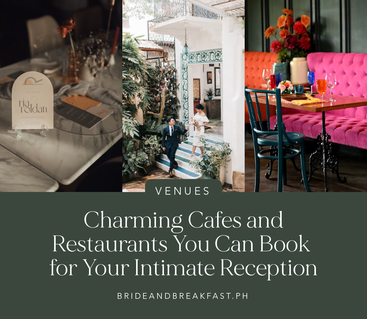 Charming Cafes and Restaurants You Can Book for Your Intimate Reception