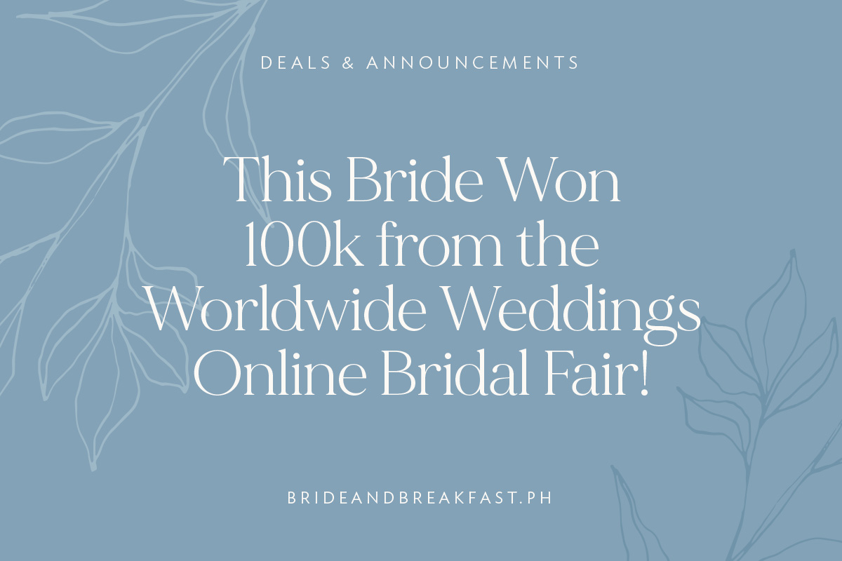 This Bride Won 100k from the Worldwide Weddings Online Bridal Fair!