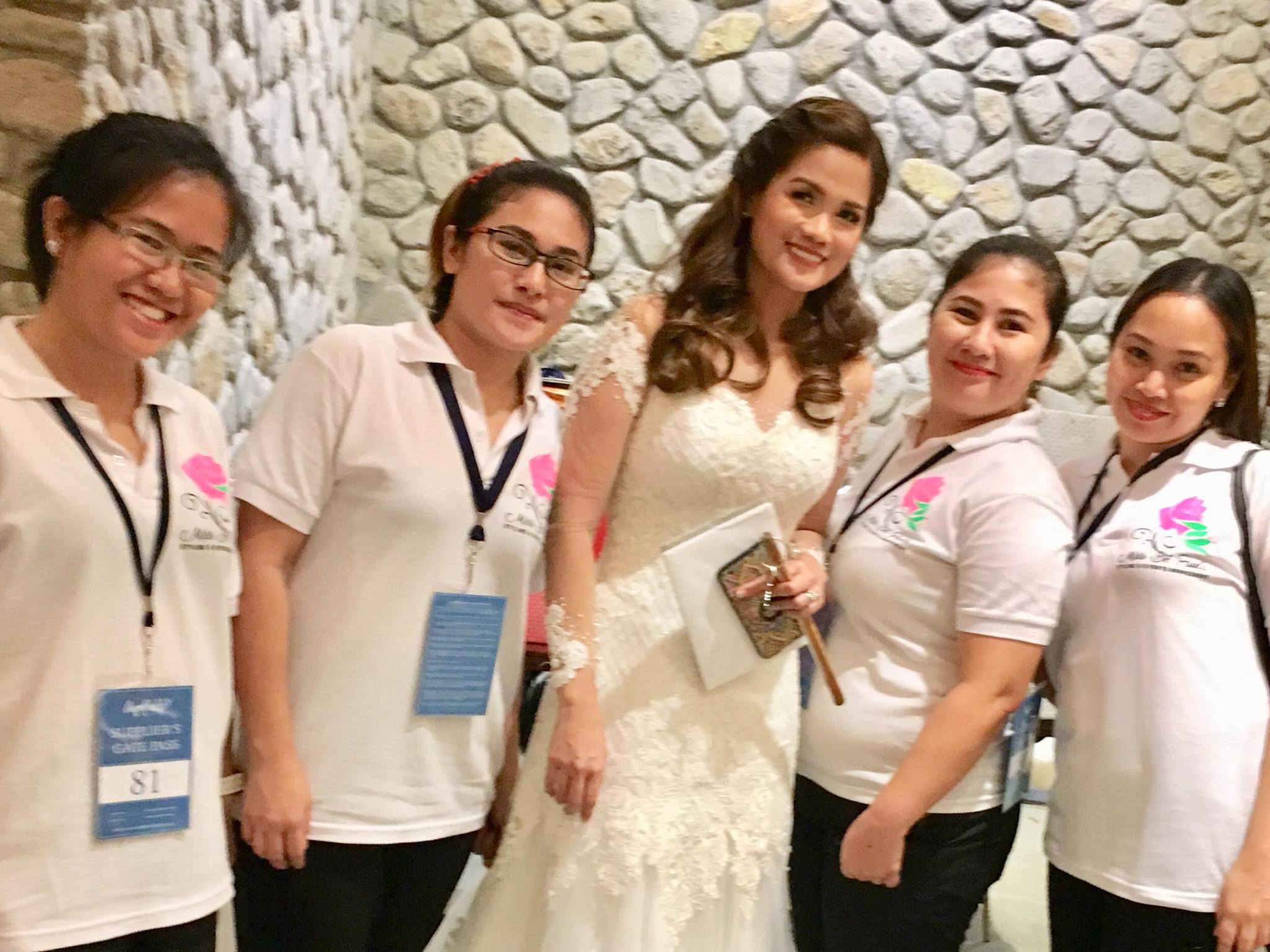 Our Team with one of our gorgeous brides