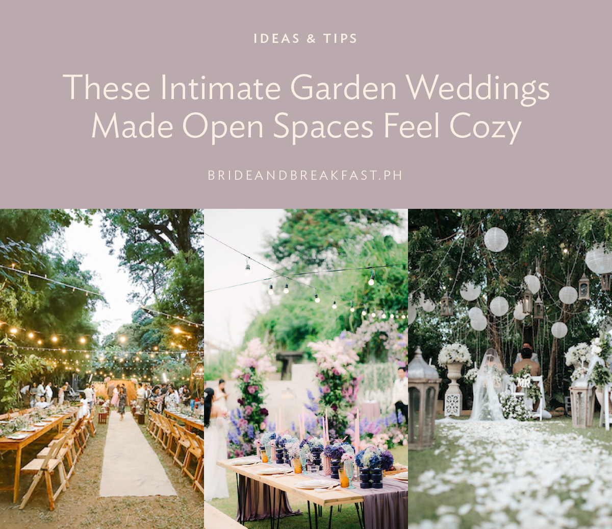 These Intimate Garden Weddings Made Open Spaces Feel Cozy