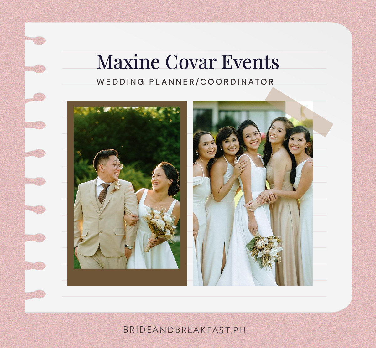 Maxine Covar Events Wedding Planner/Coordinator