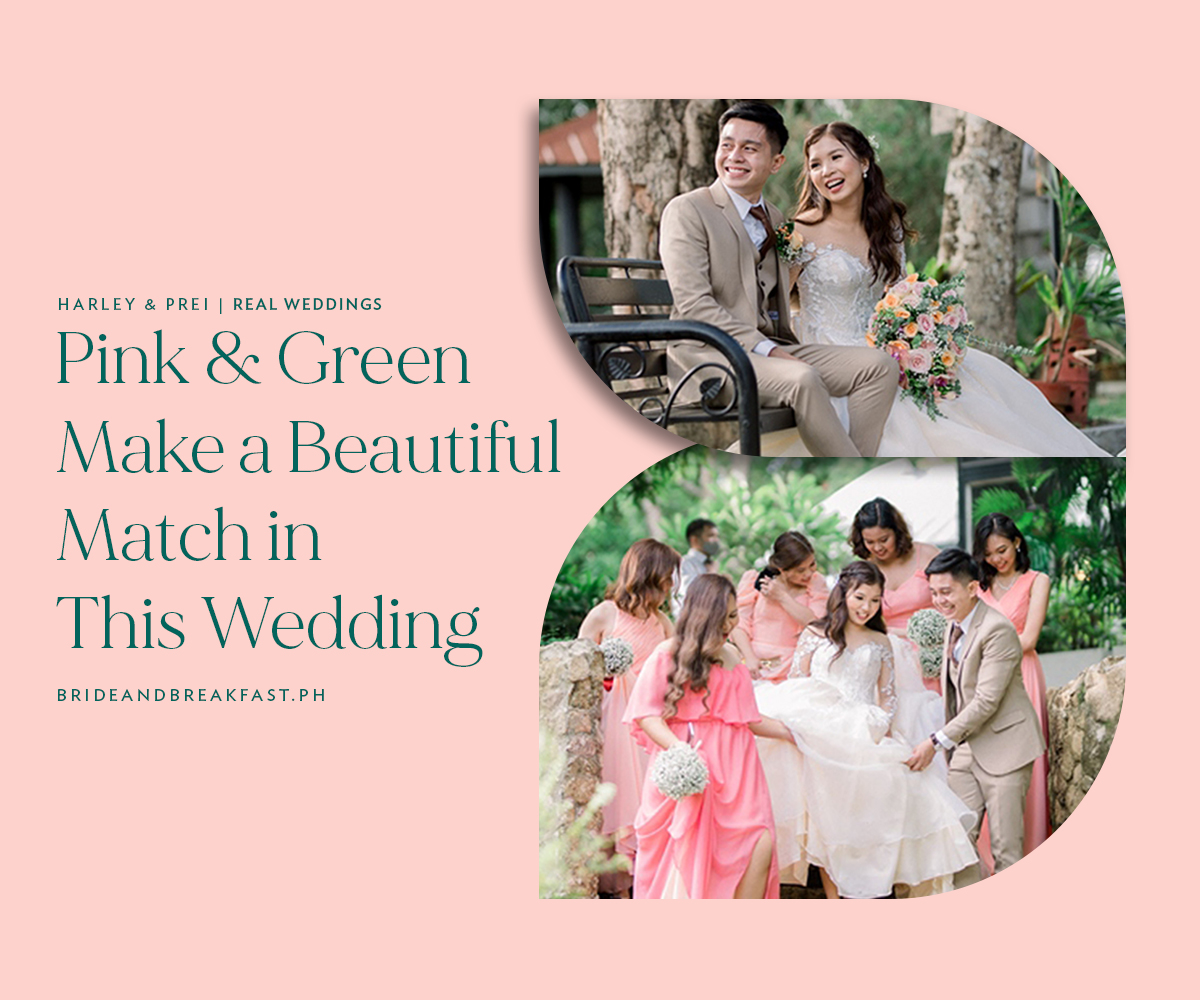 Pink and Green Make a Beautiful Match in This Wedding